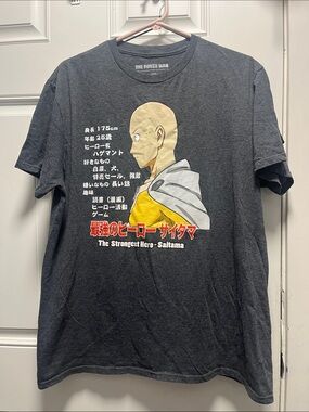 Saitama Graphic Tee - Charcoal
